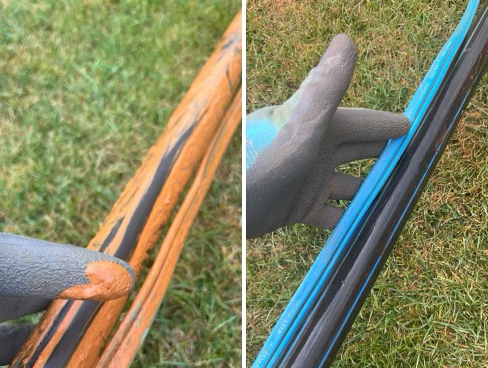 Vŕtaná studňa pred a po čistení